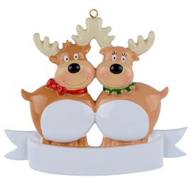 WorldWide Reindeer Family of 2 Ornament Christmas Decorations