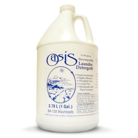 Oasis Biocompatible Laundry Detergent Liquid - Reuse Greywater for Plants - Clean, Safe, Concentrated & Effective, Grey Water Friendly, Sodium-Free, Biodegrades Into Plant Nutrients - HE 128 Loads