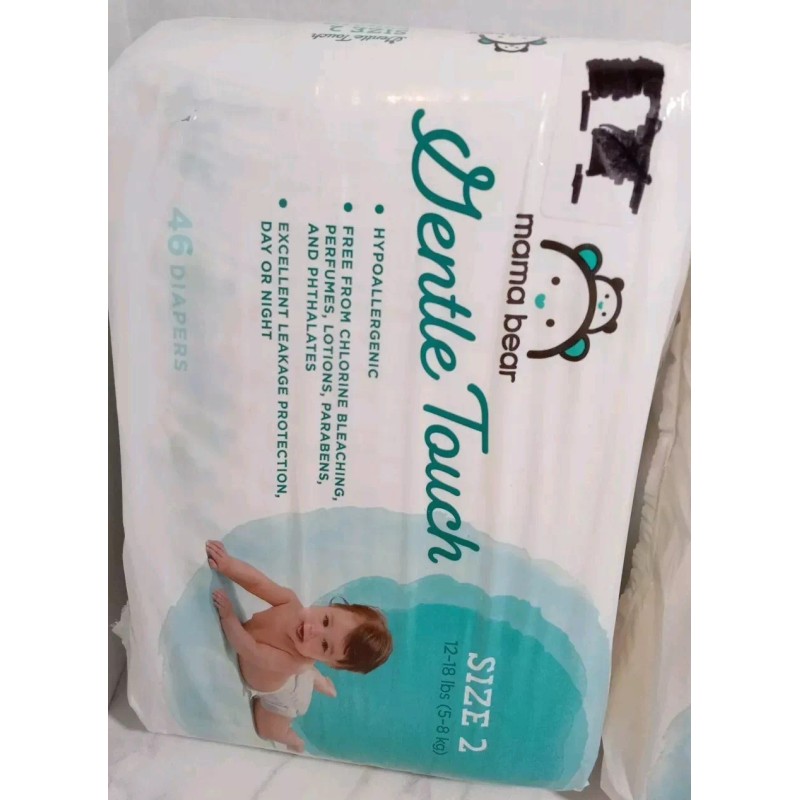 Mama Bear Gentle Touch Diapers Size 2 Hypoallergenic 46 Count