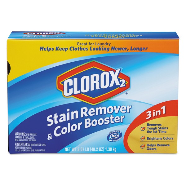 Clorox 2 03098 Stain Remover and Color Booster Powder, Original, 49.2oz Box (Case of 4)