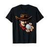 Cowboy Golf Ball Cartoon Character T-Shirt