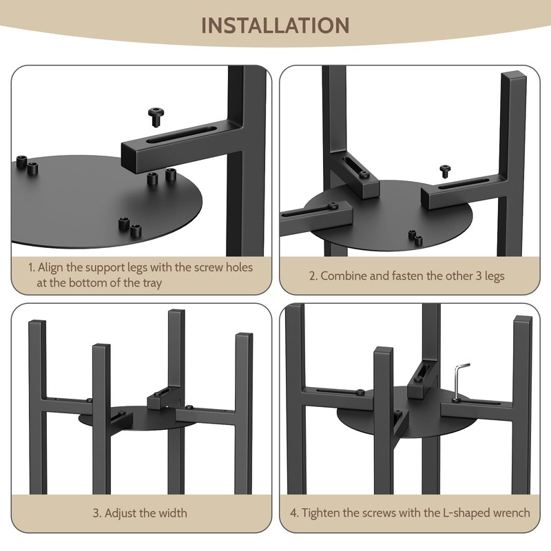 Keenray Metal Adjustable Stand for Towel Warmers, Heavy Duty Stand