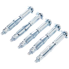 AHC K-ZPCW565B5 M5 x 65 mm Interset Hollow Wall Anchor and Zinc Plated Screw - Zinc/Clear (Pack of 5)