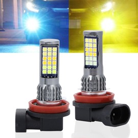 h8 led fog light h11 yellow light blue white universal fog lamp (yellow + white + ice blue)