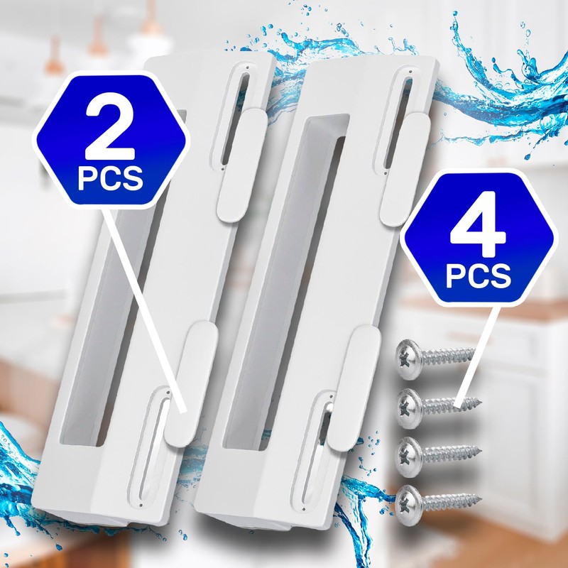 2 pieces universal fridge door handle and freezer mounting holes