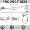 Gisafai 15 Pcs Bathroom Hardware Set, Towel Bar Set Stainless