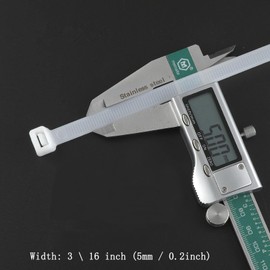 Zip ties 16 inch White clear Cable ties 100 per pack Plastic ties wraps With 60 Pounds Tensile