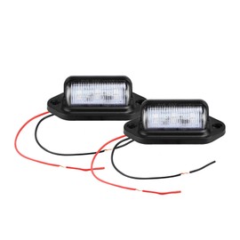 LivTee - Luz LED impermeable de 12 V para matrícula, caravana, SUV, remolque, furgoneta, luces de cortesía, luces de carga de cúpula o luces debajo del capó, rojo (2 piezas)