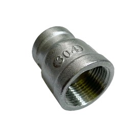 Sleeve Reducing Thread Stainless Steel Internal Thread 1/2 Inch to 3/8 Inch Female (Muffe07)