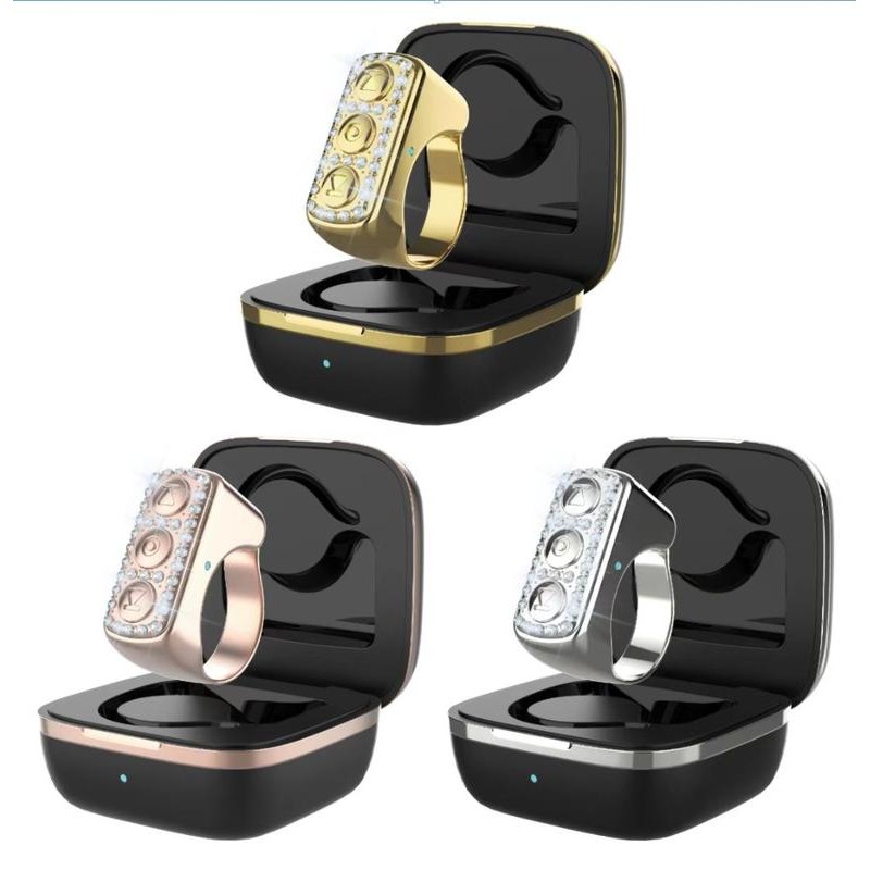 ZOZVO Wireless Remote Control Ring Remote Controller with Rhinestones for