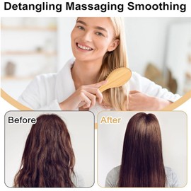 Haarbürste,2 Stück Kopfhaut Massagebürste Scalp Massager Brush Kleine Reise Haarbürste Holz haarbürsten Kopfmassage Bürste Haar Massagebürste Haarbürste,für Frauen und Männer