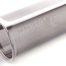 Rumble Jar - Next-Gen Cold Brew Coffee Maker for 32oz Mason Jars - 200 Micron Filter Is Ideal for Coarse Grounds & Stronger Coffee - Includes Cotton Filter Sock (32oz Filter only w/ Dark Black cap)