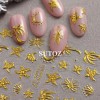 Unbranded Gold Ocean Starfish Turtle Sun Palm Tree 5D Nail