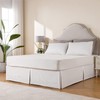 MIYE Pleated Waffle Weave Bed Skirt, Tailored Dust Ruffle 16