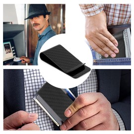 Zerodis Ultralight Carbon Fiber Wallet Money Clip Credit Business Card Holder