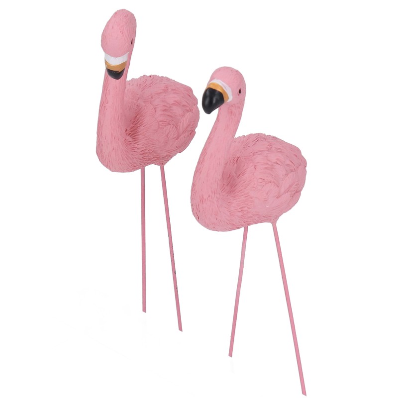 4 Pcs Pink Flamingo Garden Statue Fine Details Stylish Vivid
