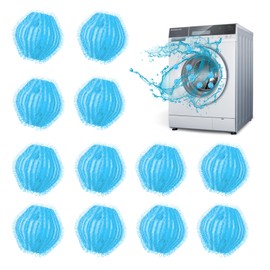 FuninCrea 12 Nylon Pet Hair Remover Washing Machine, Reusable Washing Machine, Anti-tangle Floating Pet Hair Remover, Washing Machine, Pet Hair Catcher Balls for Laundry (Blue)