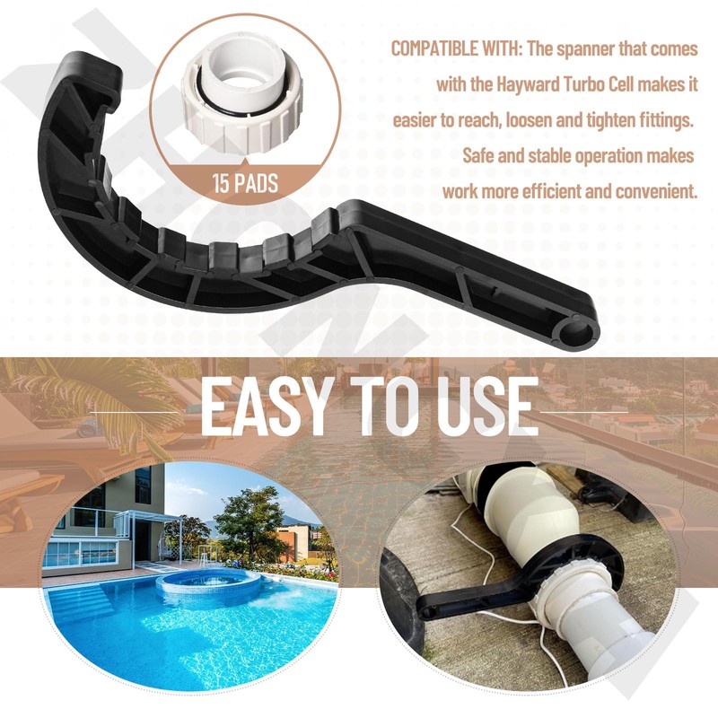 ZHONGXIA Heavy Duty Upgrade Salt Water Chlorinator Pool Tool Wrench