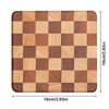 SUZLFTDZSW Wood Coasters with Checkerboard Pattern, Square, 4" Diameter, 2