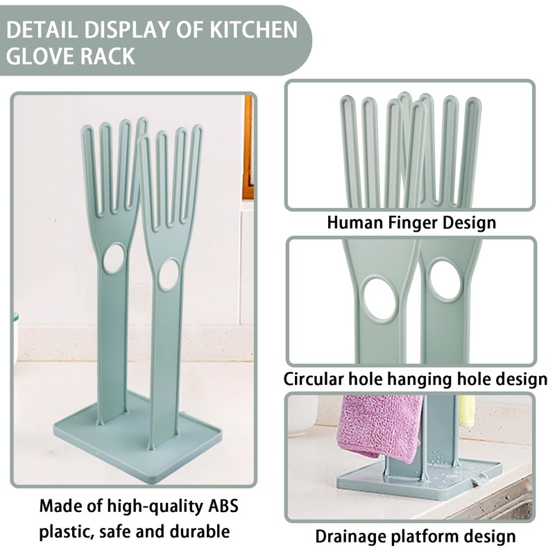 Kitchen Gloves Holder Mitten Dryer Reusable Plastic Washing Rack Sink