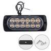 4PCS 12 Strobe LED White Light+Yellow Light Hazard Beacon Emergency