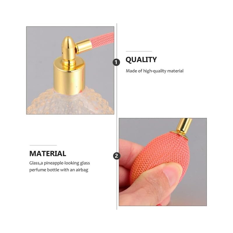 SCOLAND Vintage Perfume Spray Bottle Refillable Perfume Glass Atomizer Empty