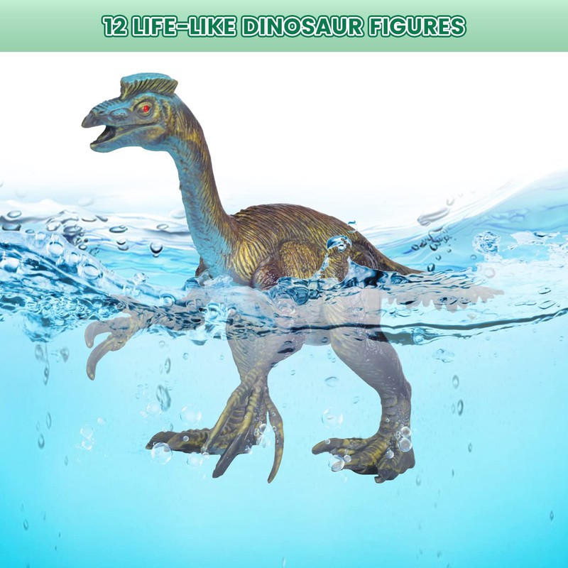 12 Pack Dinosaurs Toys for Kids 3-8, Realistic Looking Dinosaur