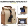 MIER Insulated Lunch Bag Roll Top Lunchbox for Women Men