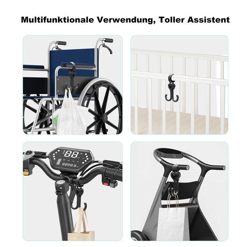 ViWaVee Pram Hook, Heart Shape Velcro Hook Pram for Changing
