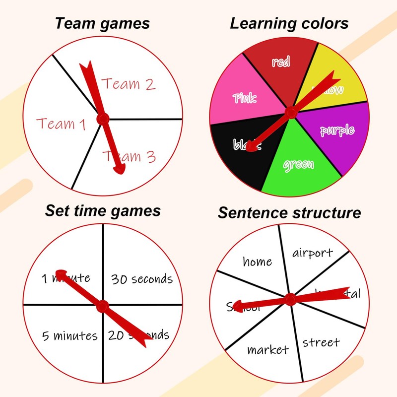 Large Arrow Spinner, Game Spinners for Classroom with Suction Cup