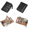 LOUEBICA Men's Genuine Leather RFID Blocking Wallet Small Bifold Men's
