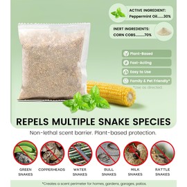 10 Pack Natural Snake Repellent for Yard - Safe Granules for Pets & Kids, Long-Lasting Outdoor Snake Deterrent for Garden, Garage & Patio, 100% Plant-Based & Non-Toxic