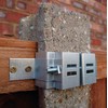 Postfix® 4" x 4" SLOTTED CONCRETE FENCE POST Brackets COMPLETE