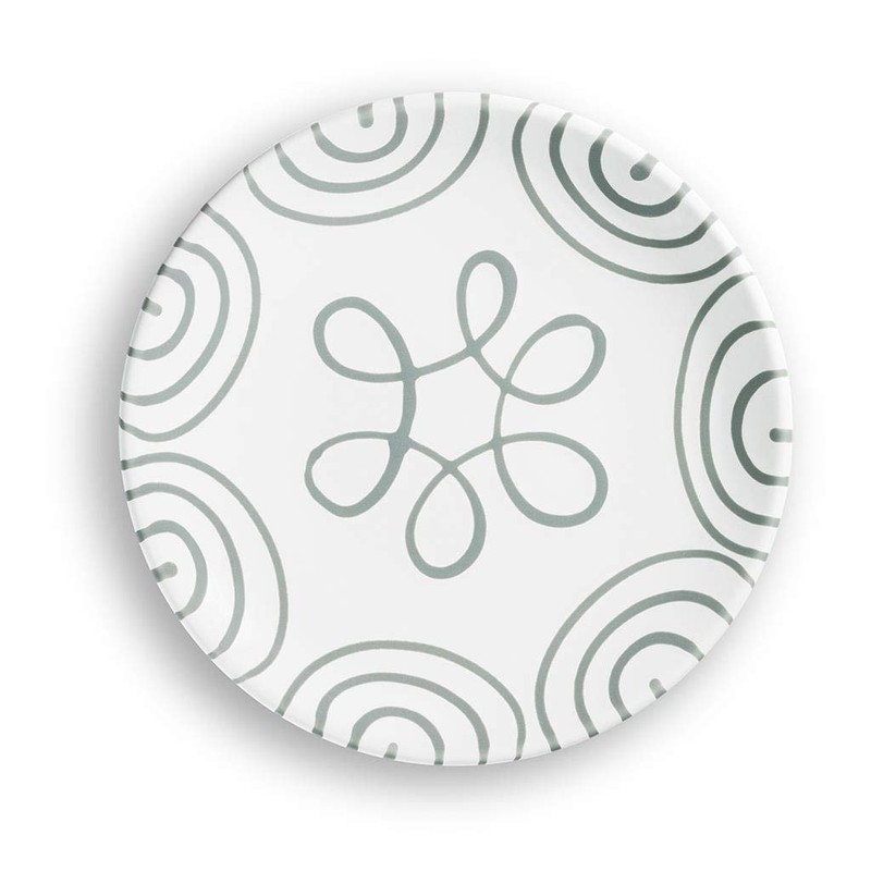 GMUNDNER KERAMIK Manufaktur 0106TDCU20 Graugeflammt Cup Dessert Plate Diameter 20