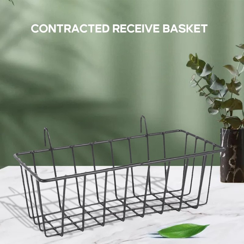 Oiiwowi 2 Pack Wall Grid Panel Hanging Wire Basket,Grid Wall