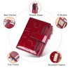 Noble and elegant women's leather wallet, sequins, detachable ID card
