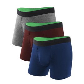 TIICHOO Incontinence Pants, Leakage Pants, Men's, Boxer, Open Front, Cotton, Leak Pants, Men's, Urinary Leak Pants, Absorption Amount, 3.4 fl oz (100 cc), Set of 3 (L,1 Dark Blue + 1 Light Gray + 1