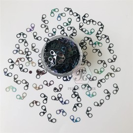 10 Grams/Pack - Black Special Handcuffs Shape Holographic Glitter - Festival Rave Beauty Makeup Face Body Nail Art Craft Decoration LB1000