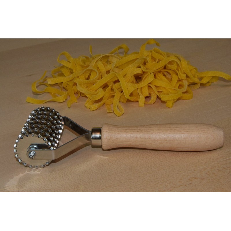 ELETTRO CENTER Art.143 Tagliapasta 7 dentate, Stainless Steel Blades, Brown