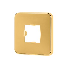 BathAce Shower Arm Flange, Stainless Steel Replacement Wall Split Flange/Escutcheon Plate Floor for Universal Standard Shower Head Arm Pipe(Square-Non Split, Gold)