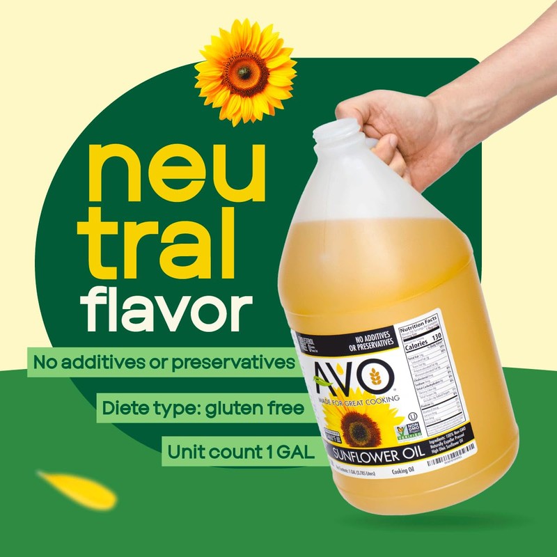 AVO NON-GMO High Oleic Sunflower Oil for General Cooking -