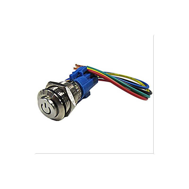 Built-in LED Illumination! Embedded Push Switch [Red] ac325-01