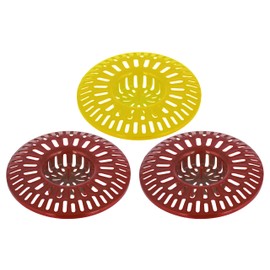 Kitchen Tub Drain Stopper Strainer Basket Protector - Pack of 3 - Bathroom Shower Hair Catcher Trap Bathtub Sink Cover