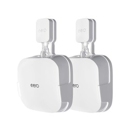 COOLWUFAN Soporte de pared para eero Pro 6 Home WiFi, simple y resistente, soporte de pared para eero Pro 6 Tri-Band malla Wi-Fi 6, sin cables desordenados (2 unidades), color blanco