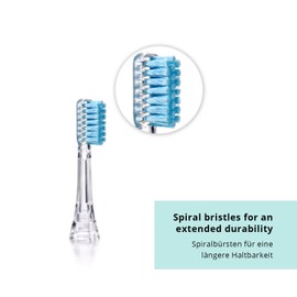 ION-Sei Ersatzbürstenköpfe - Je 2 Bürstenköpfe für die ION-Sei Zahnbürste/Zahnbürstenaufsatz normale Härte/Aufsteckbürsten für elektronische Zahnbürste/Zahnbürstenkopf