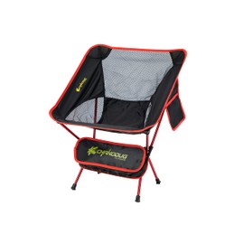 Portable Camping Chair - Compact Ultralight Folding Backpacking Chairs, Small Collapsible Foldable Packable Lightweight Backpack Chair in a Bag for Outdoor, Camp, Picnic, Hiking (Red)
