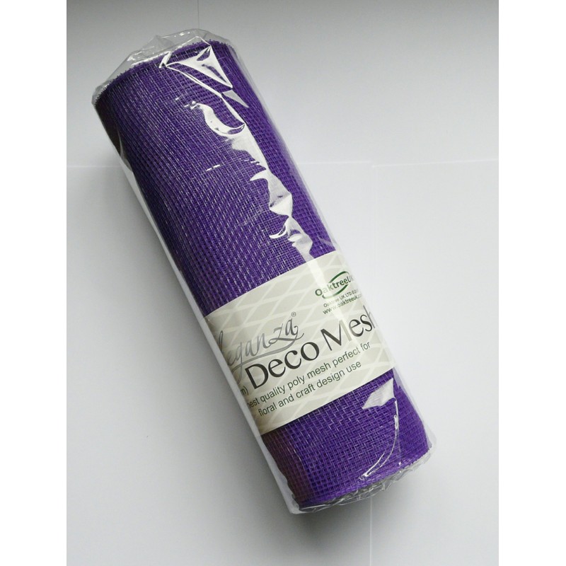 Eleganza Deco Mesh 25cm x 9.1m Purple No.36, Synthetic Material,