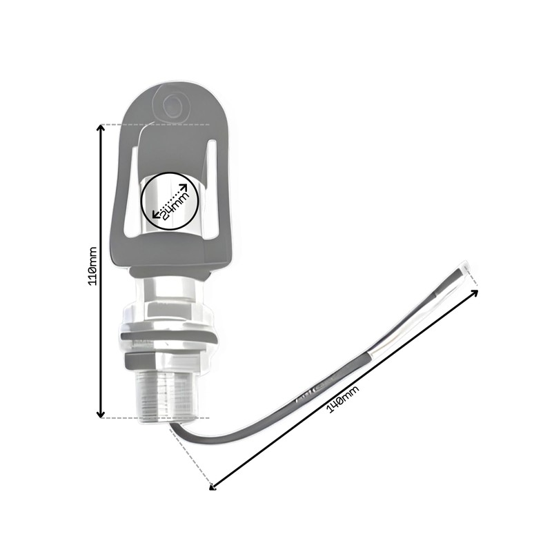 Matel Service Holder Rotating Beacon Attachment Tube for Screwing On