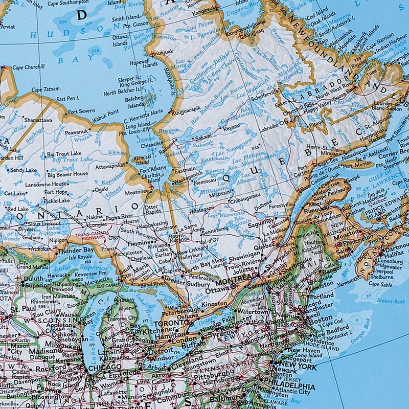 Push Pin Travel Maps Classic North America with Solid wood