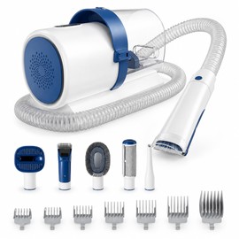 2.5L Pet Grooming Vacuum Kit – 3 Suction Modes with 5 Grooming Tools & Cordless Clippers for Dogs and Cats